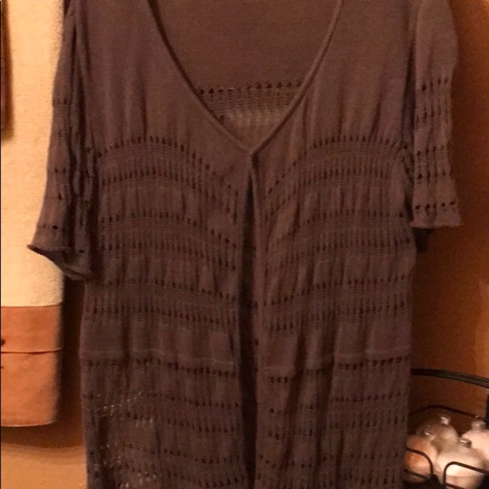Brown Sweater Duster